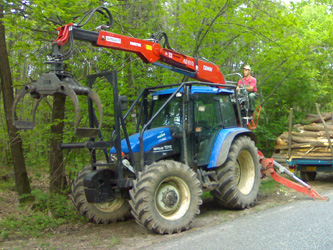 new holland con caricatore parco macchine forestali